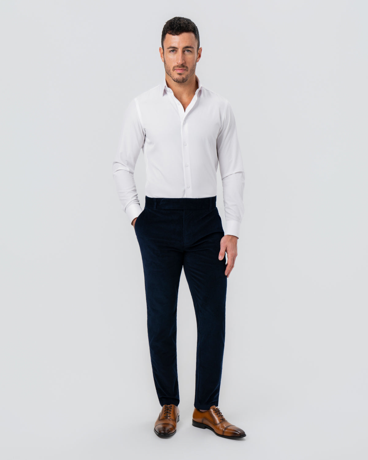 State & Liberty - Unstructured Corduroy Suit - Dark Navy