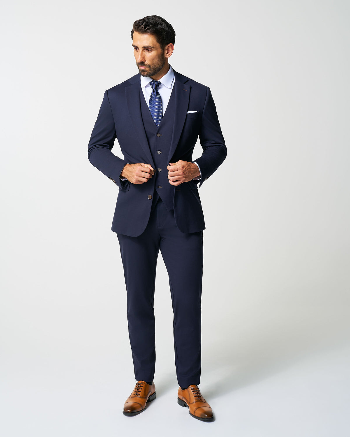 State & Liberty - Athletic Fit Stretch Blazer - Navy
