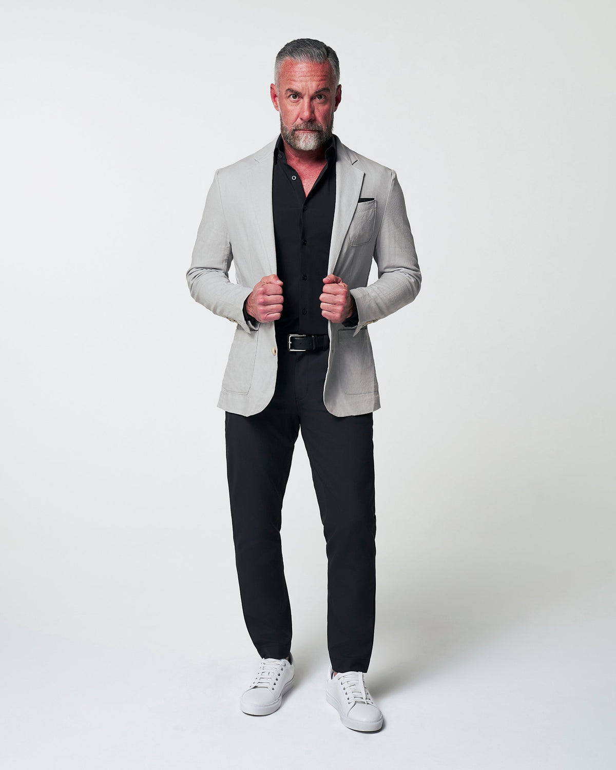 State & Liberty - Unstructured Linen Blazer - Light Grey