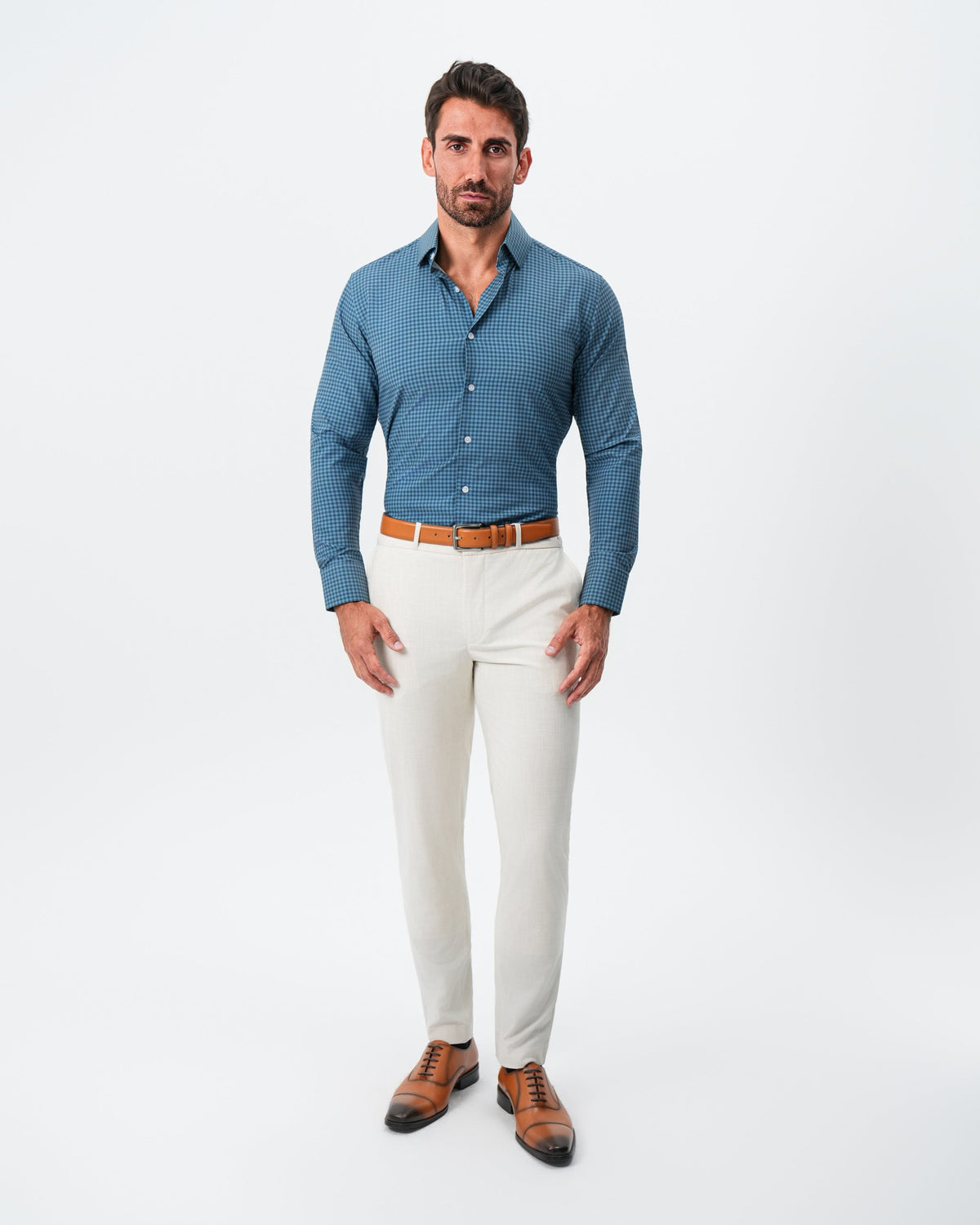State & Liberty - "The Montgomery" Teal & Navy Gingham