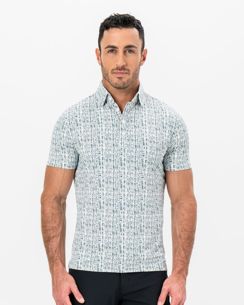 State & Liberty - "The Vine" Green & Khaki Sketch Stripe