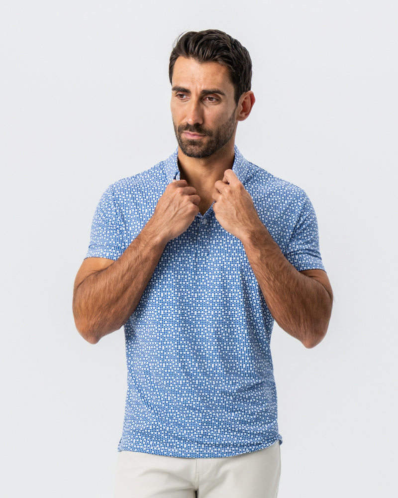 State & Liberty - "The Beckham" Geo Royal Blue & White Double Circle