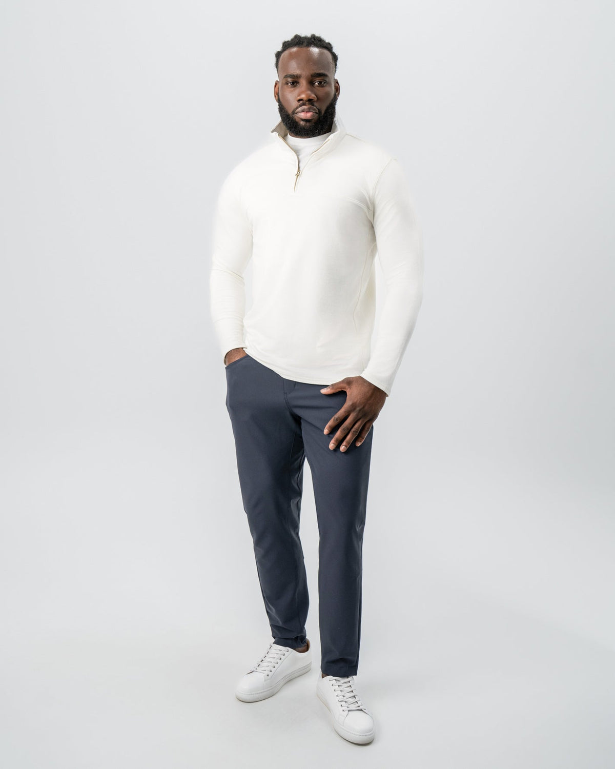State & Liberty - Quarter Zip - Solid Cream