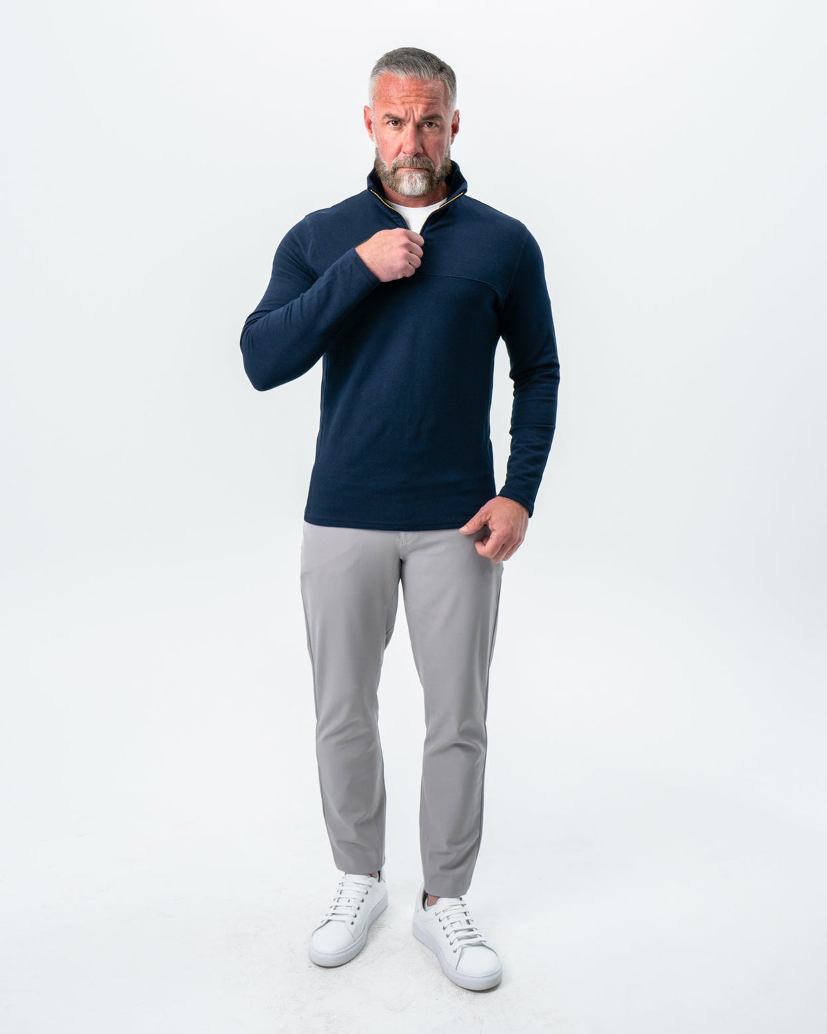 State & Liberty - Quarter Zip - Solid Navy