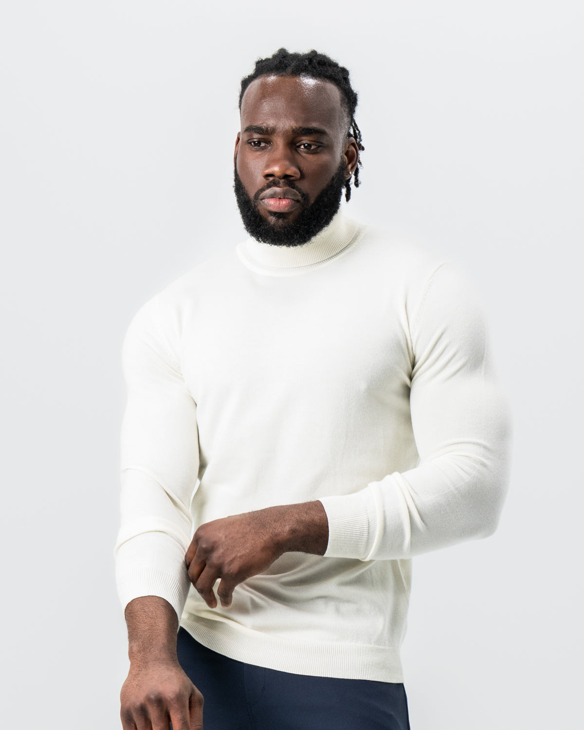 State & Liberty - Mid-Weight Wool Turtleneck - Cream
