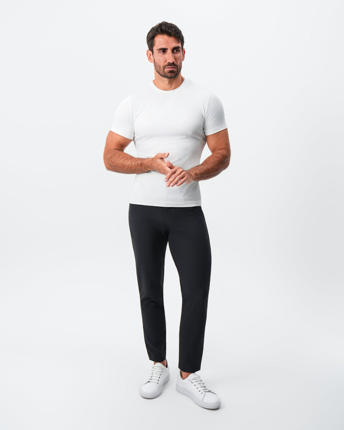 State & Liberty - Brushed Mid-Weight Short Sleeve Crewneck - White