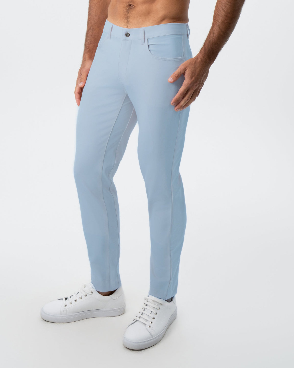 State & Liberty - Athletic Fit Stretch Tech Chino - Light Blue