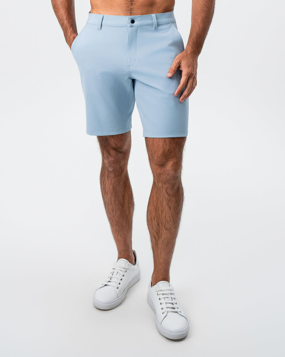State & Liberty - Athletic Fit Shorts - Light Blue