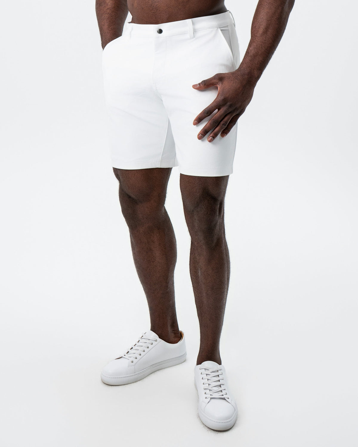 State & Liberty - Athletic Fit Shorts - White