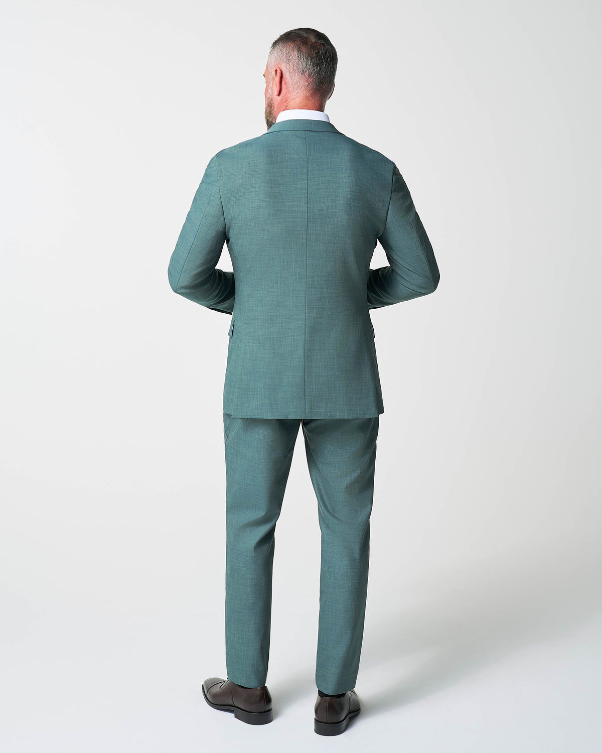 State & Liberty - Athletic Fit Stretch Suit - Heathered Sea Green