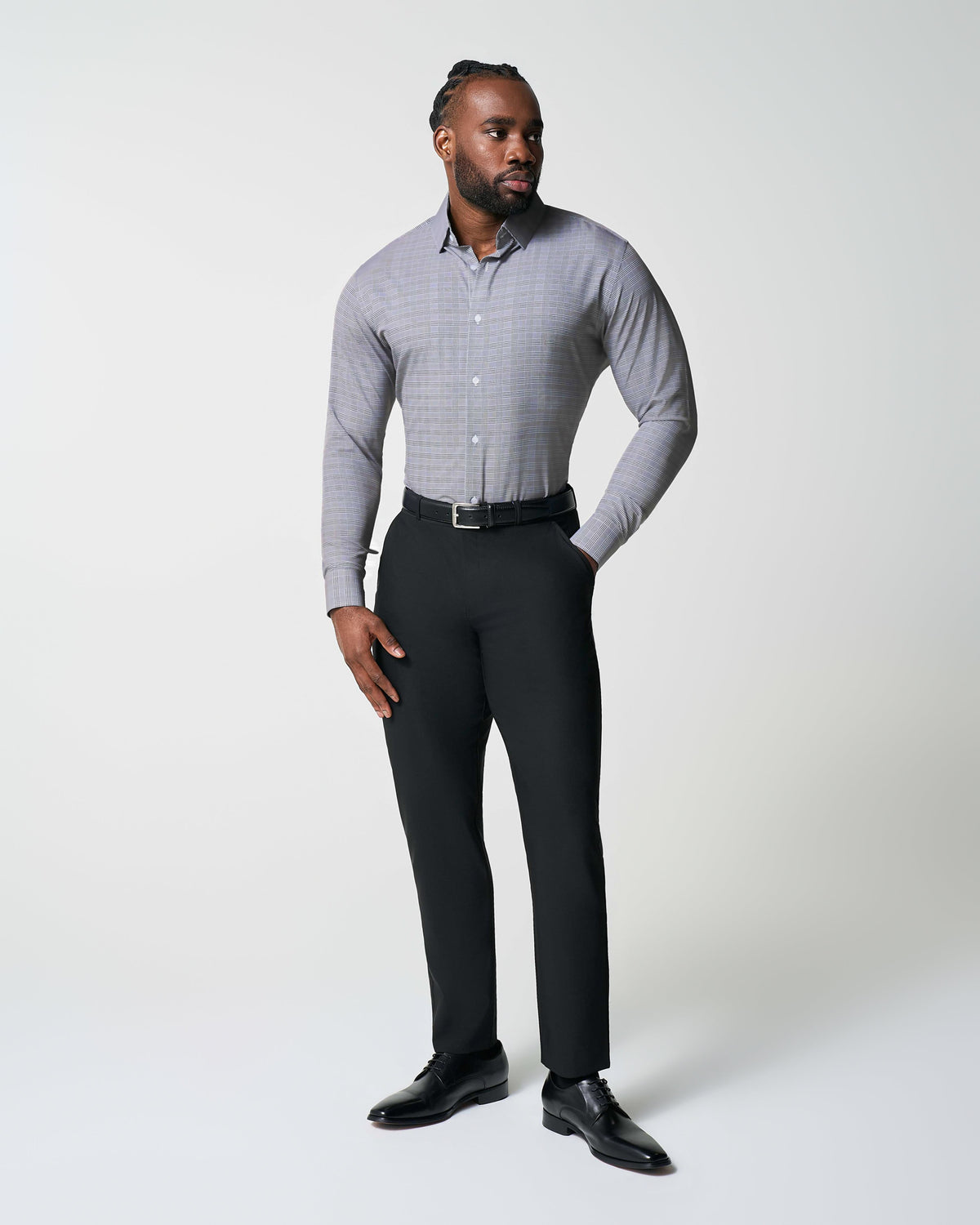 State & Liberty - "The Gunnar" Grey and Black Plaid