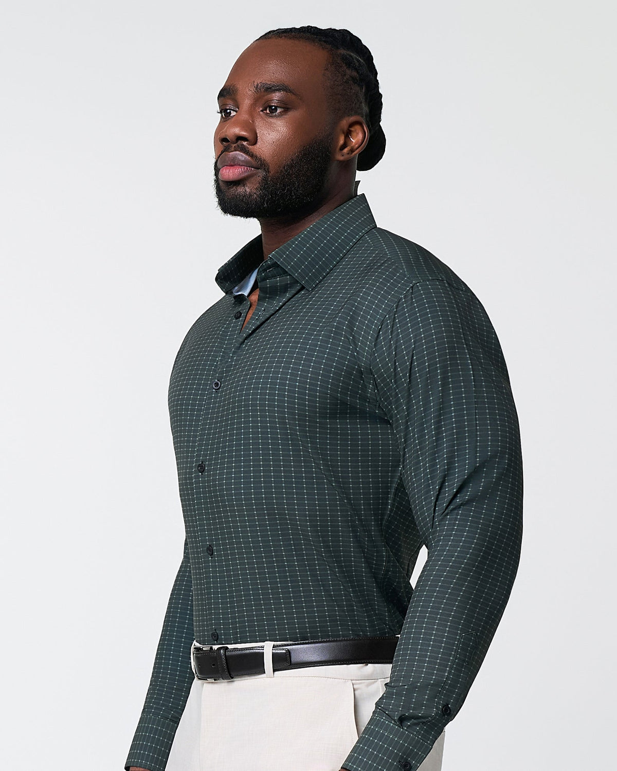 State & Liberty - "The Colby" Dark Green & Mint Windowpane
