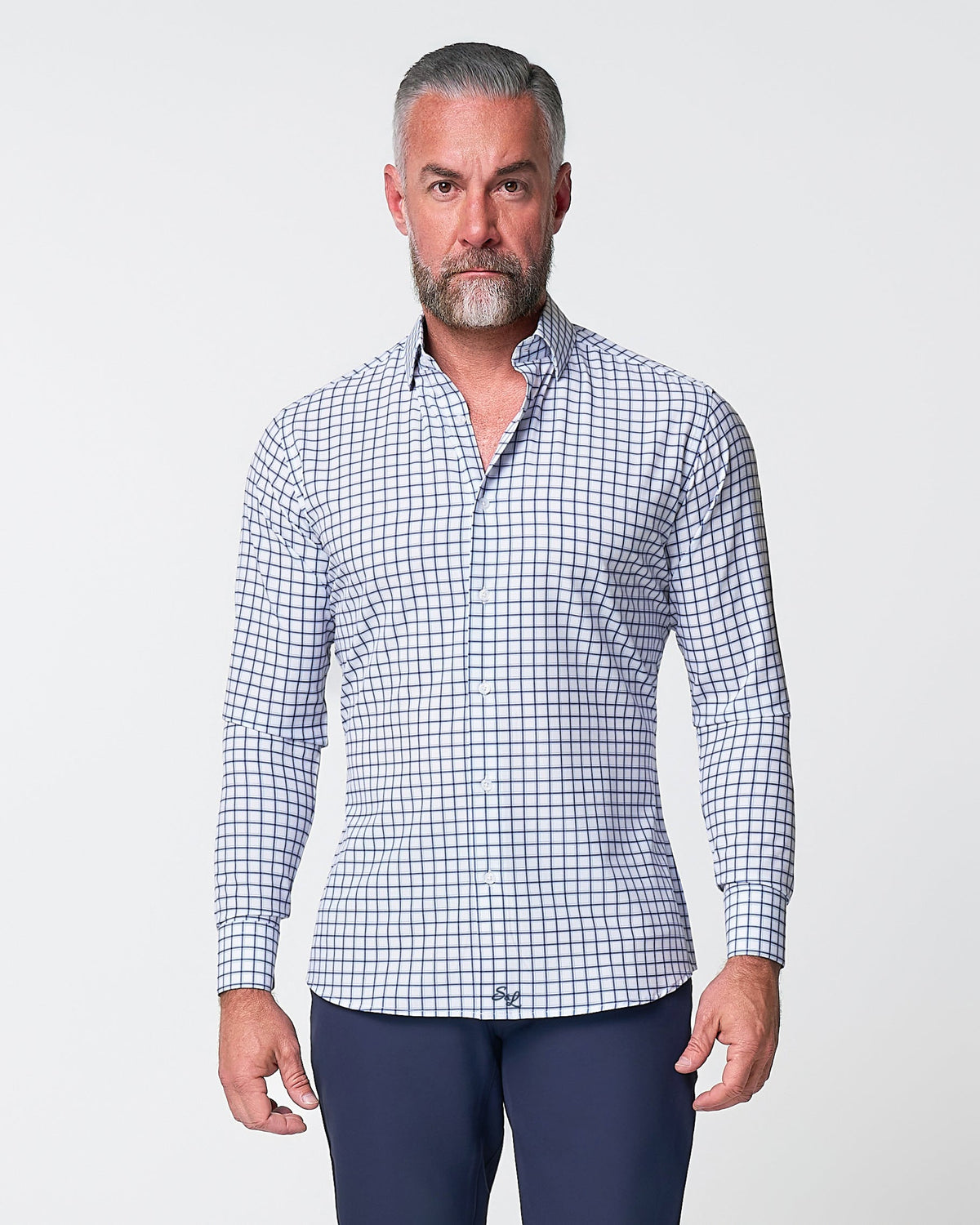 State & Liberty - "The Elias" Light Navy Windowpane