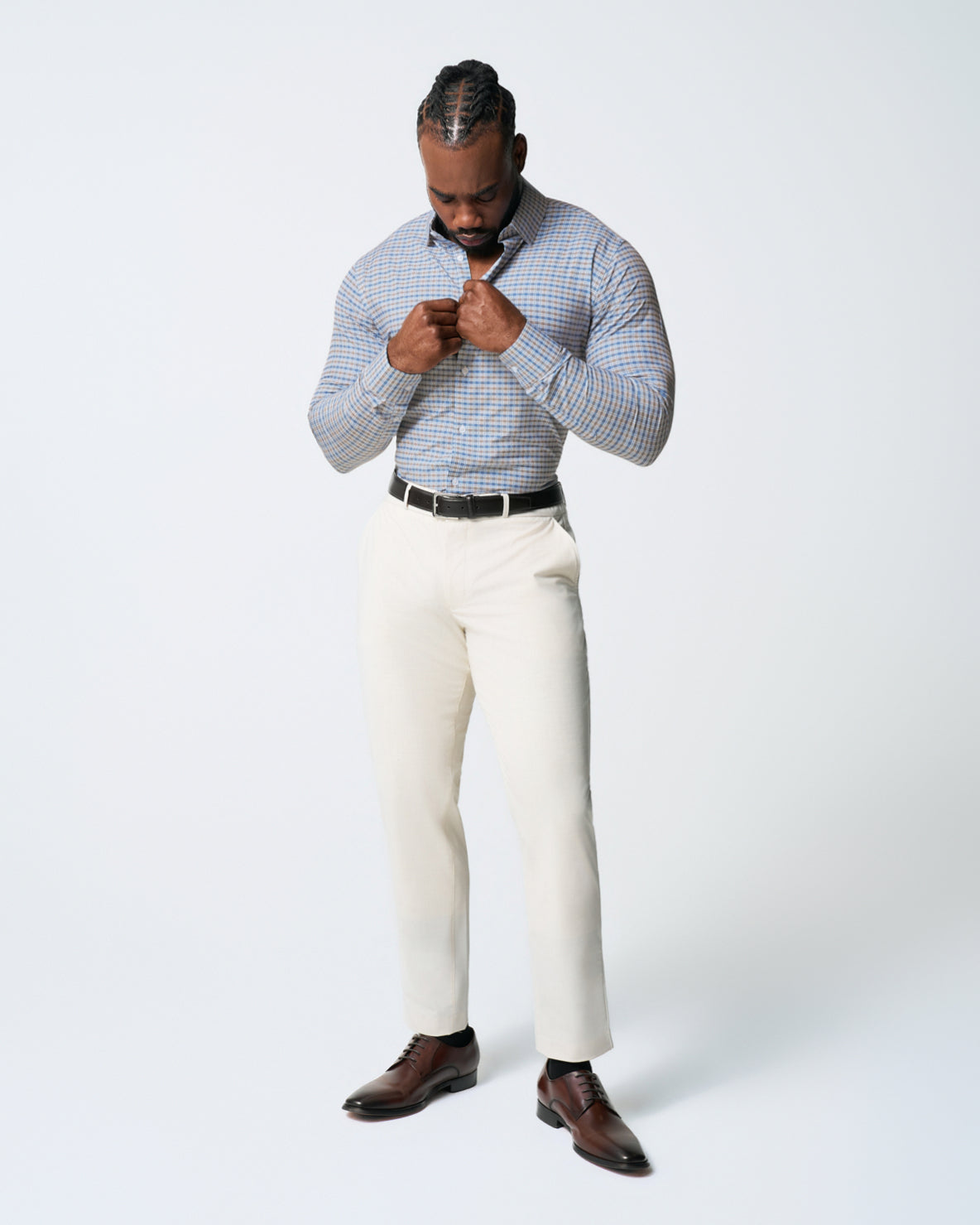 State & Liberty - "The Fitz" Brown & Navy Plaid