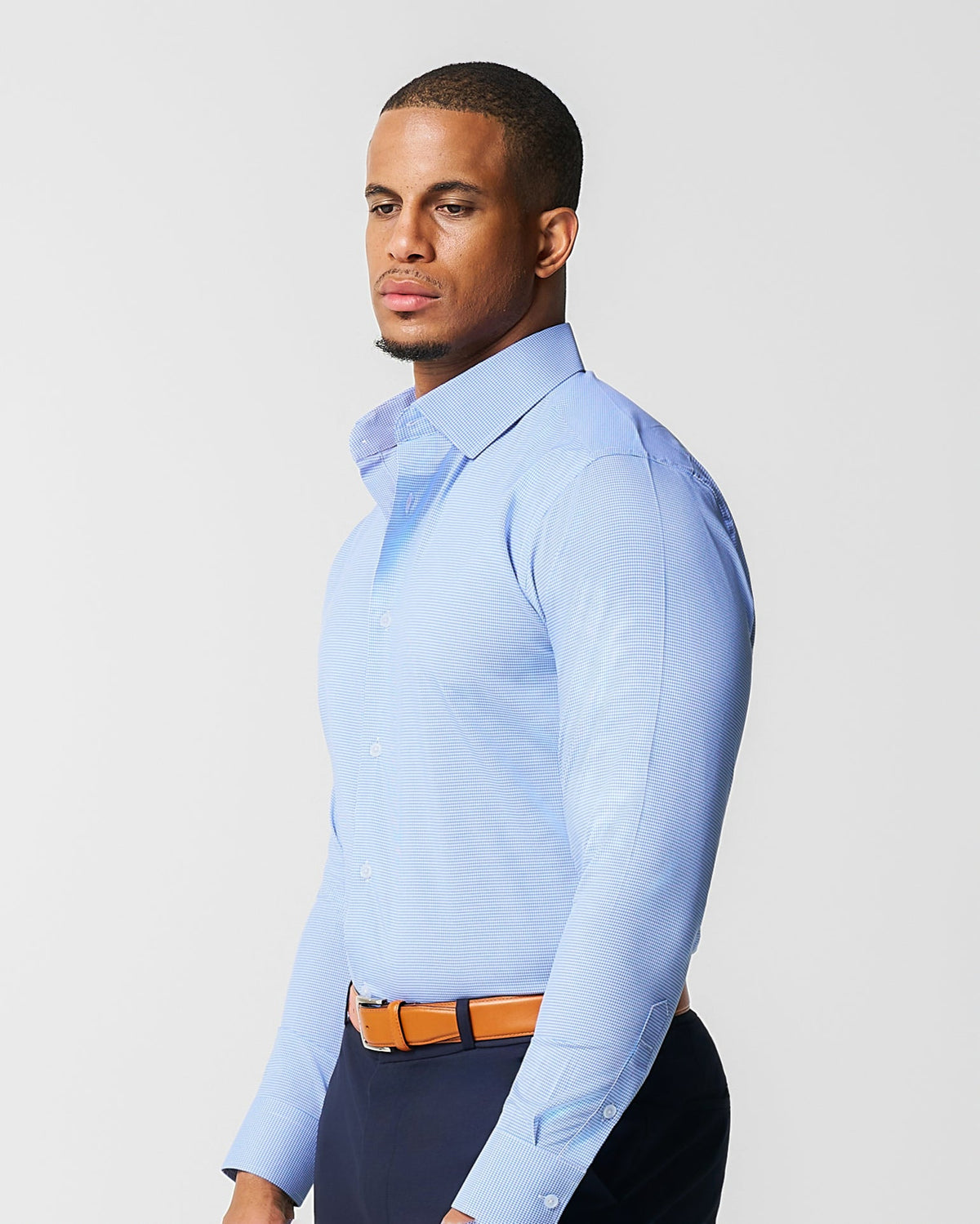 State & Liberty - "The Merrill" Blue Micro Check