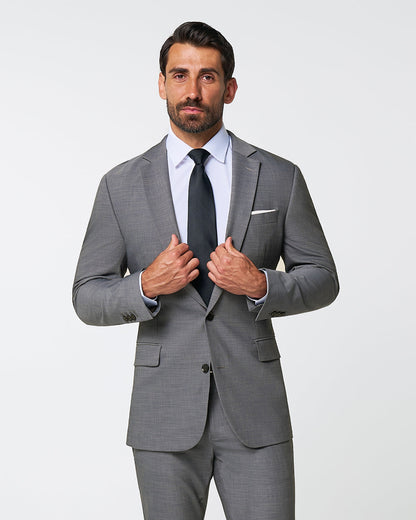 State & Liberty - Athletic Fit Stretch Suit - Heathered Grey