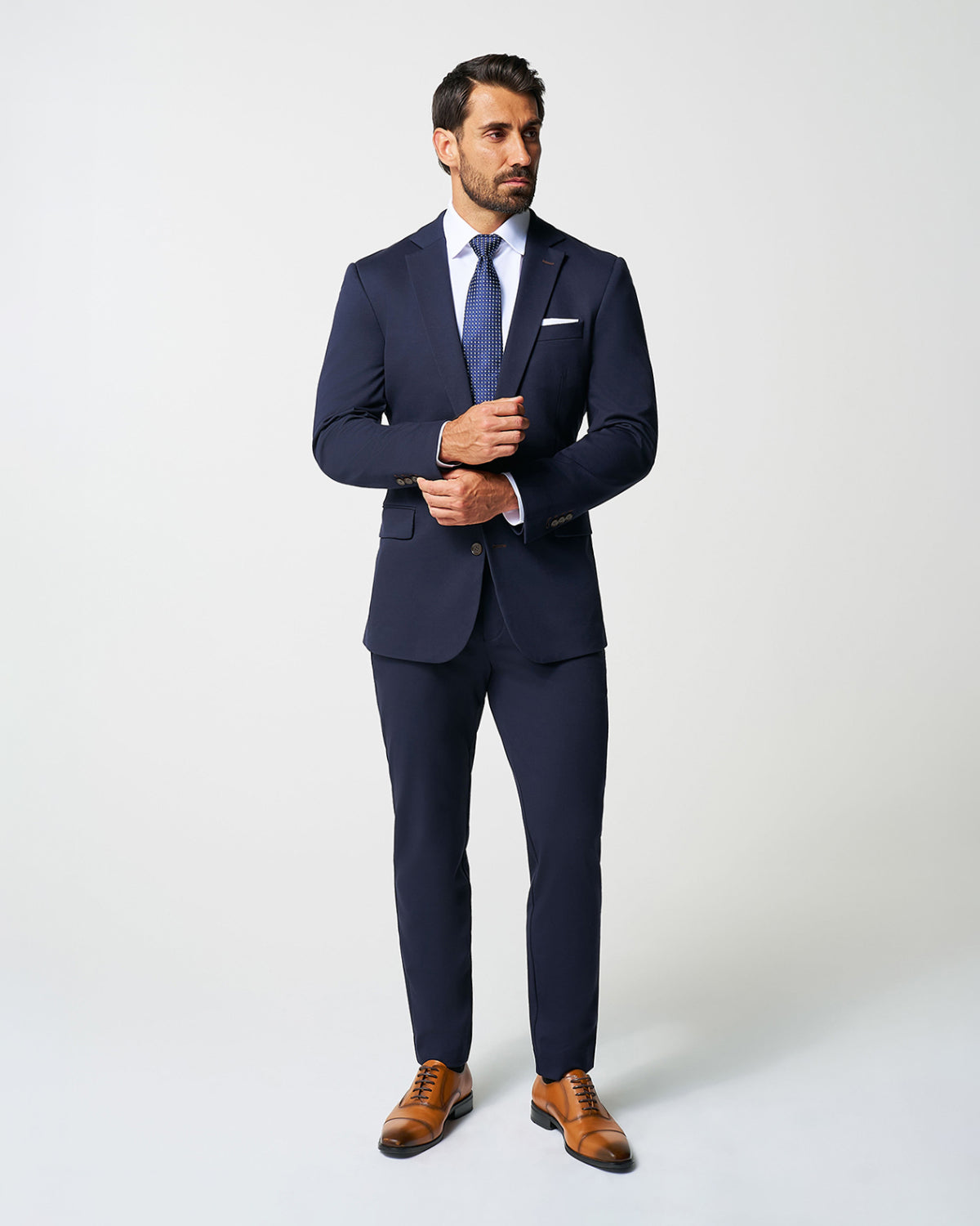 State & Liberty - Athletic Fit Stretch Suit - Navy