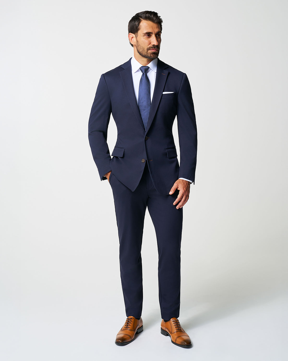 State & Liberty - Athletic Fit Stretch Suit - Navy