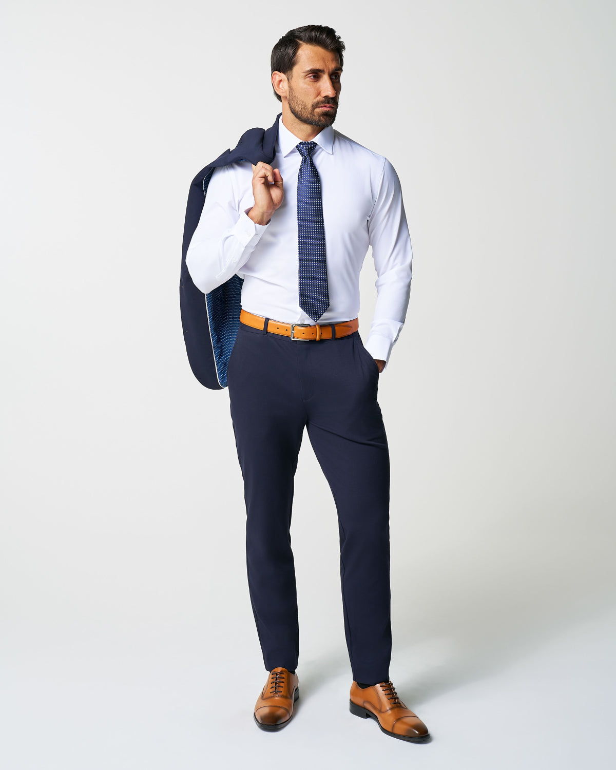 State & Liberty - Athletic Fit Stretch Suit - Navy