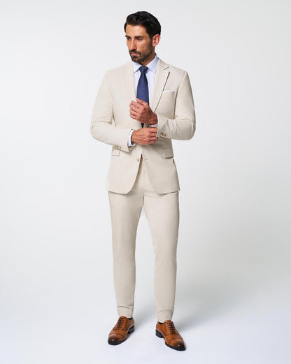 State & Liberty - Athletic Fit Stretch Suit - Lightweight Heathered Bamboo