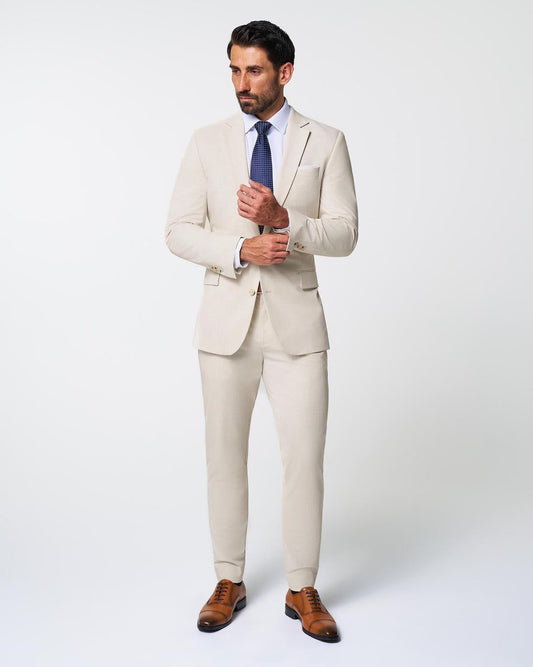 State & Liberty - Athletic Fit Stretch Suit - Lightweight Heathered Bamboo