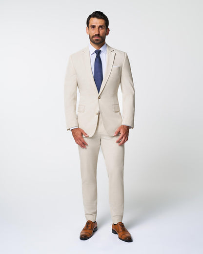 State & Liberty - Athletic Fit Stretch Suit - Lightweight Heathered Bamboo