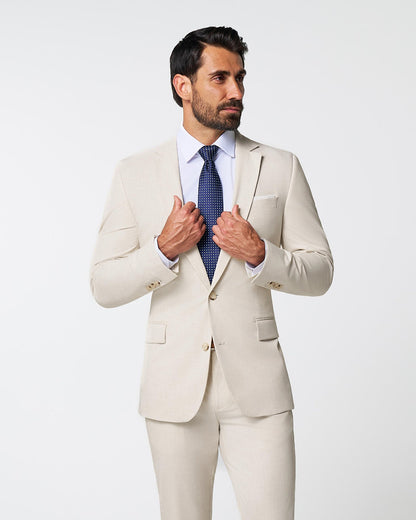 State & Liberty - Athletic Fit Stretch Suit - Lightweight Heathered Bamboo