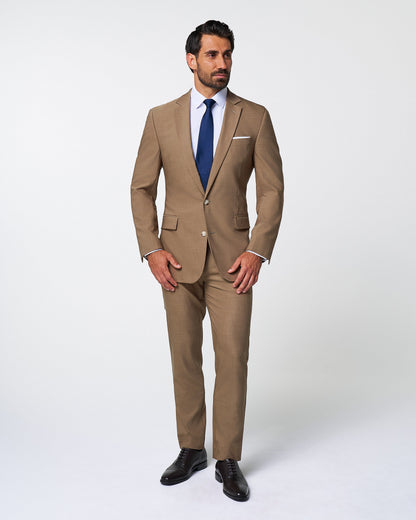 State & Liberty - Athletic Fit Stretch Suit - Heathered Cappuccino