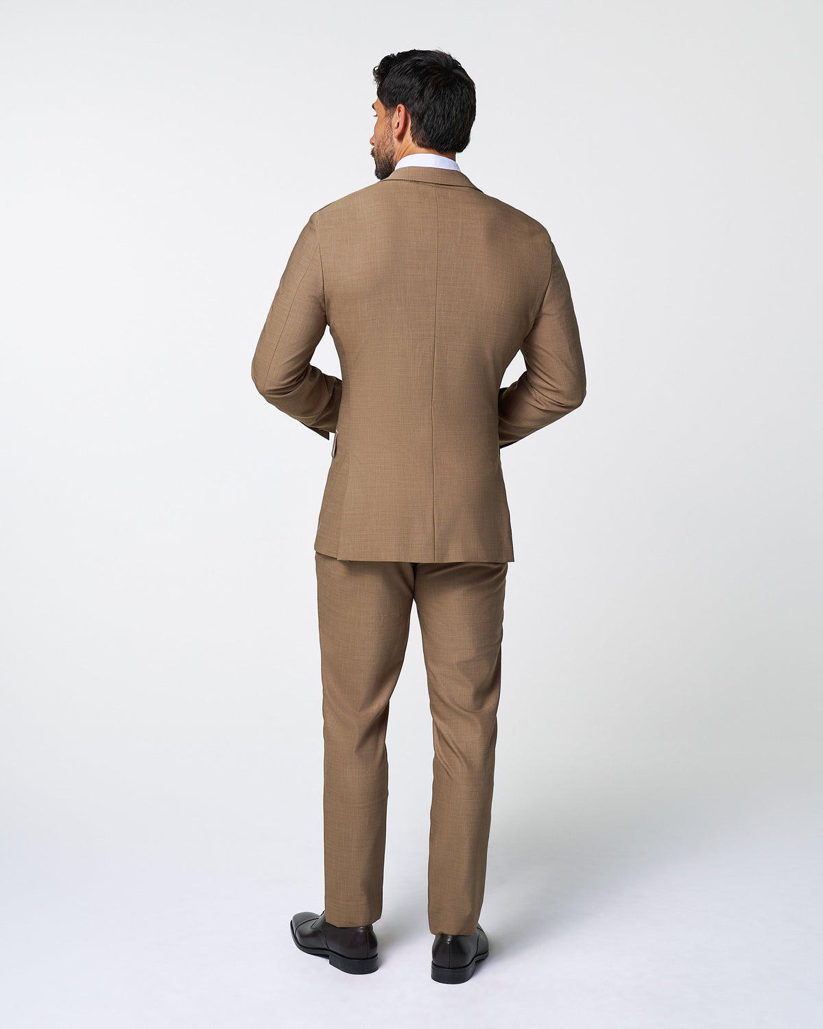 State & Liberty - Athletic Fit Stretch Suit - Heathered Cappuccino