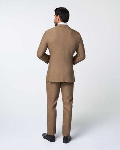 State & Liberty - Athletic Fit Stretch Suit - Heathered Cappuccino