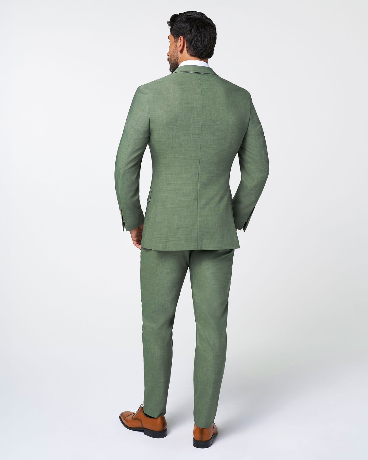 State & Liberty - Athletic Fit Stretch Suit - Heathered Forest Green