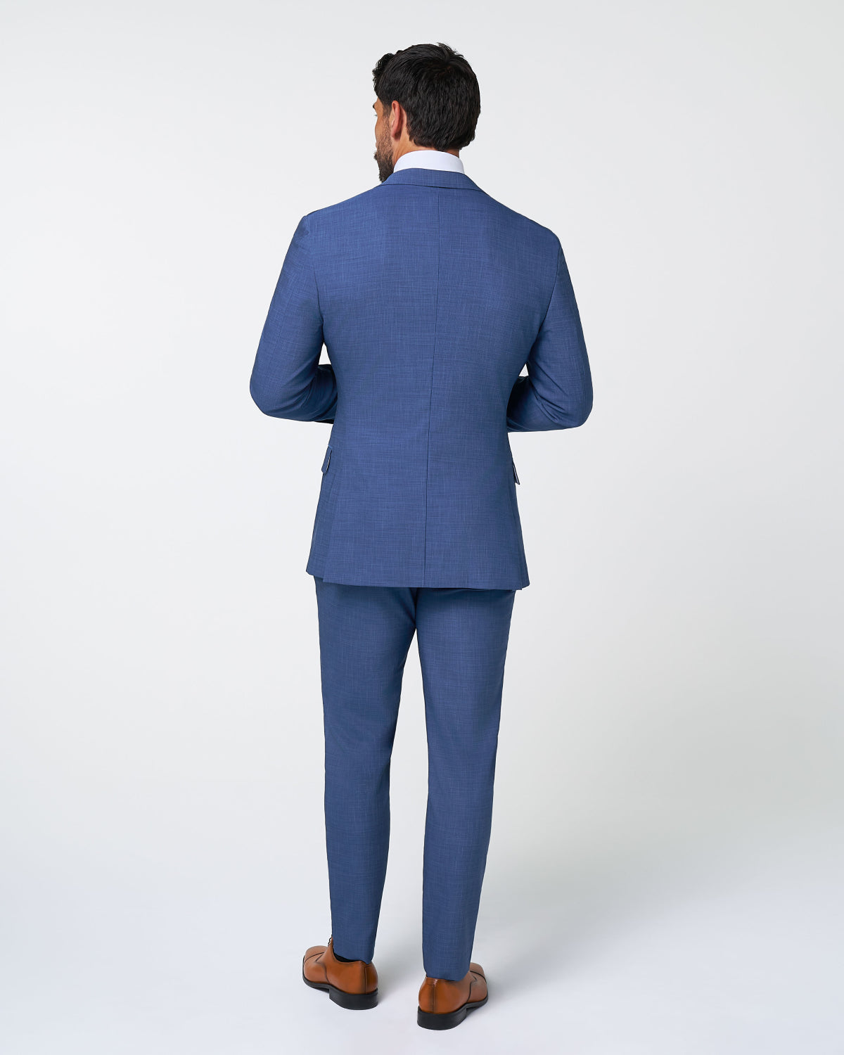 State & Liberty - Athletic Fit Stretch Suit - Heathered Blue
