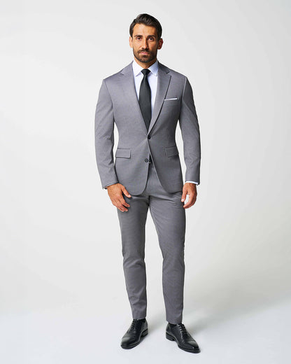 State & Liberty - Athletic Fit Stretch Suit - Shadow Grey Plaid