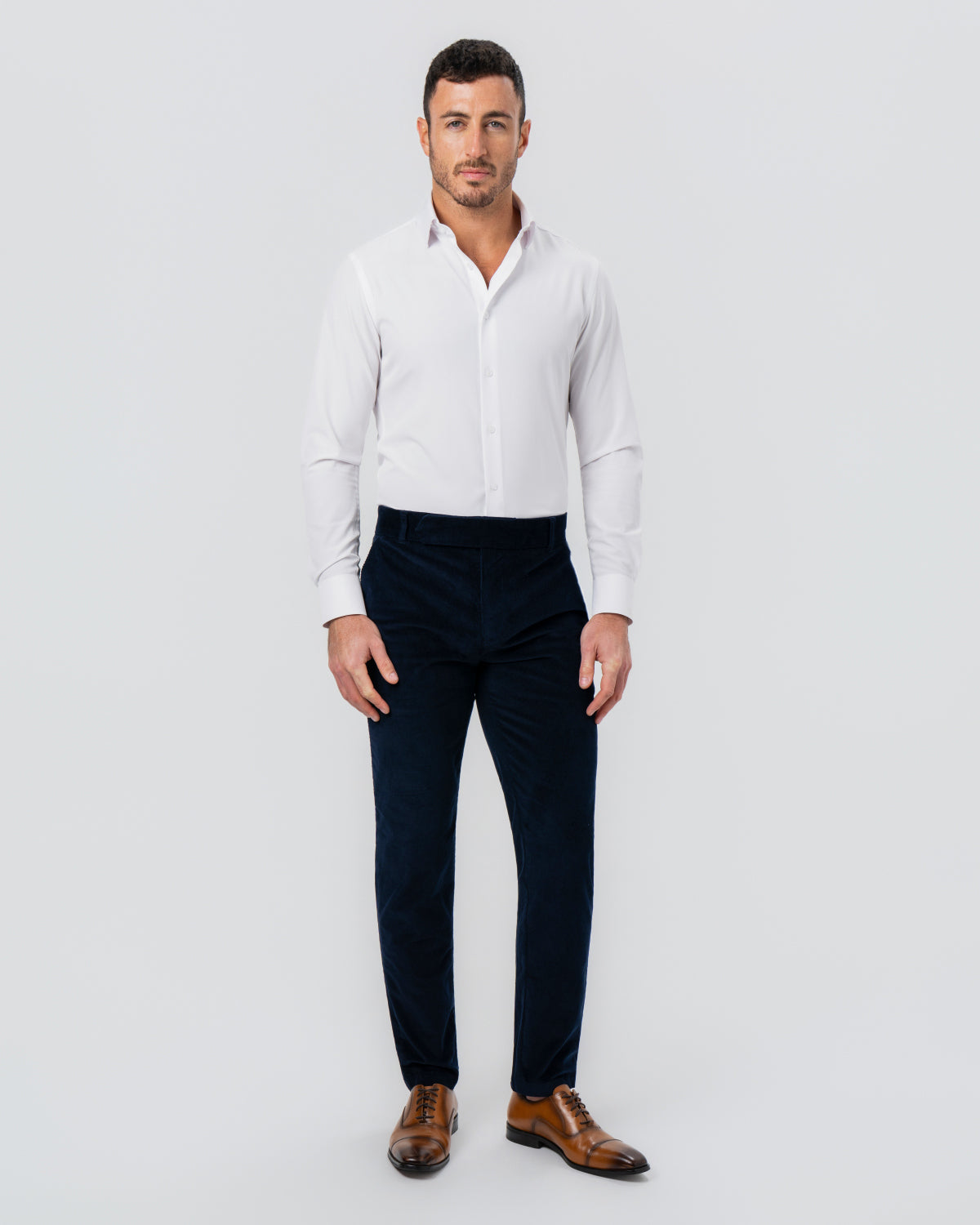 State & Liberty - Unstructured Corduroy Suit - Dark Navy