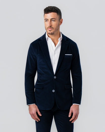 State & Liberty - Unstructured Corduroy Suit - Dark Navy