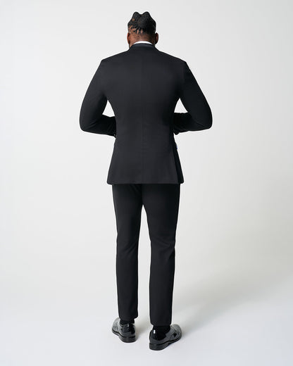 State & Liberty - Athletic Fit Stretch Tuxedo - Black with Peak Lapel