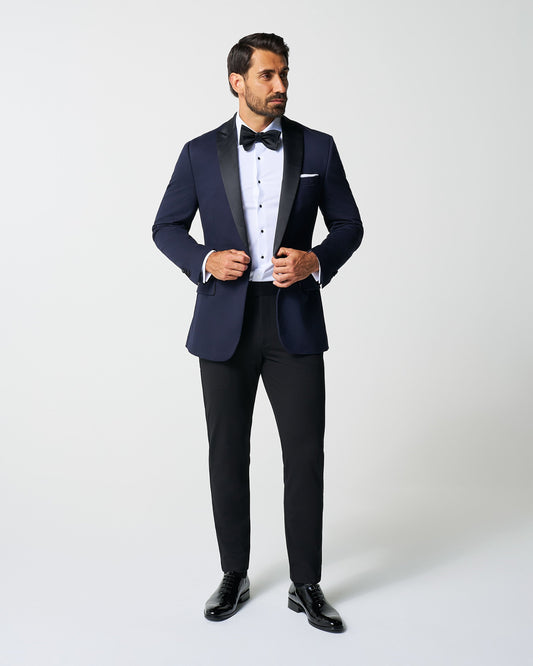 State & Liberty - Athletic Fit Stretch Tuxedo - Navy with Peak Lapel