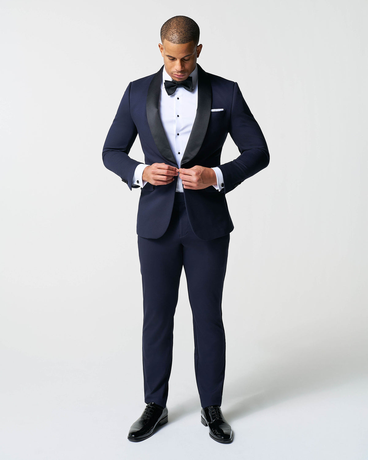 State & Liberty - Athletic Fit Stretch Tuxedo - Navy with Shawl Lapel