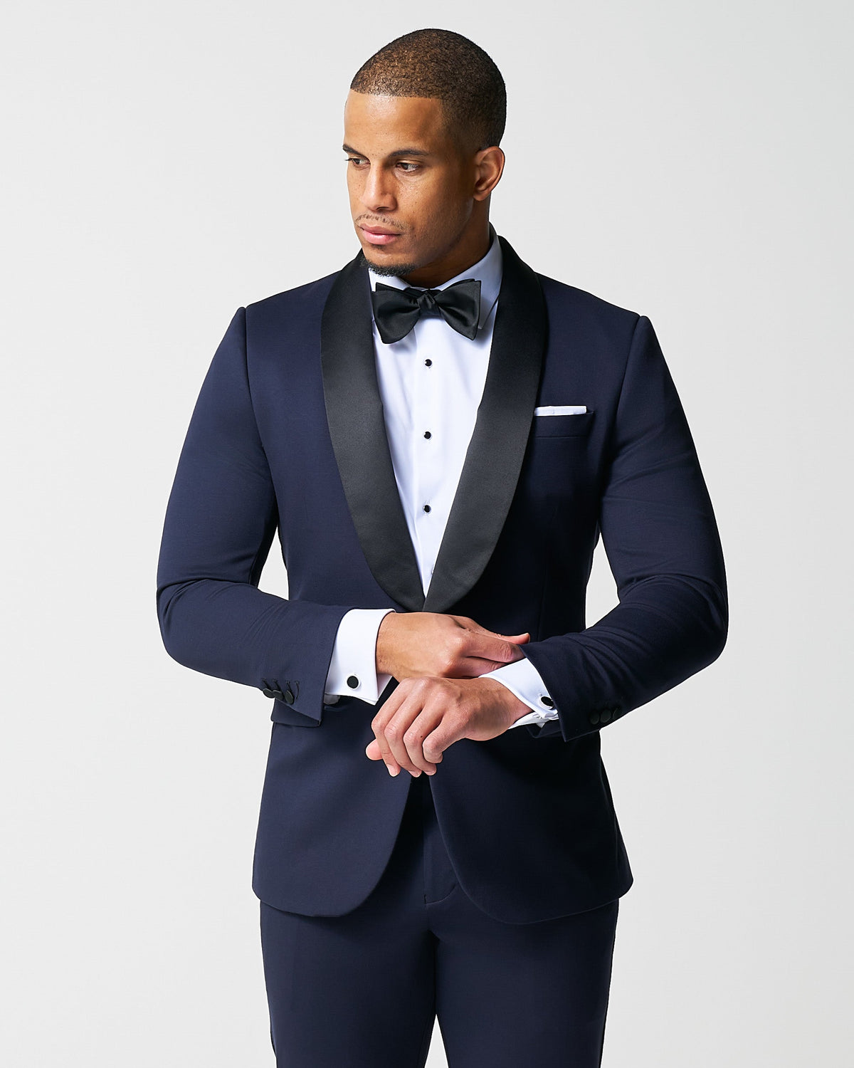 State & Liberty - Athletic Fit Stretch Tuxedo - Navy with Shawl Lapel