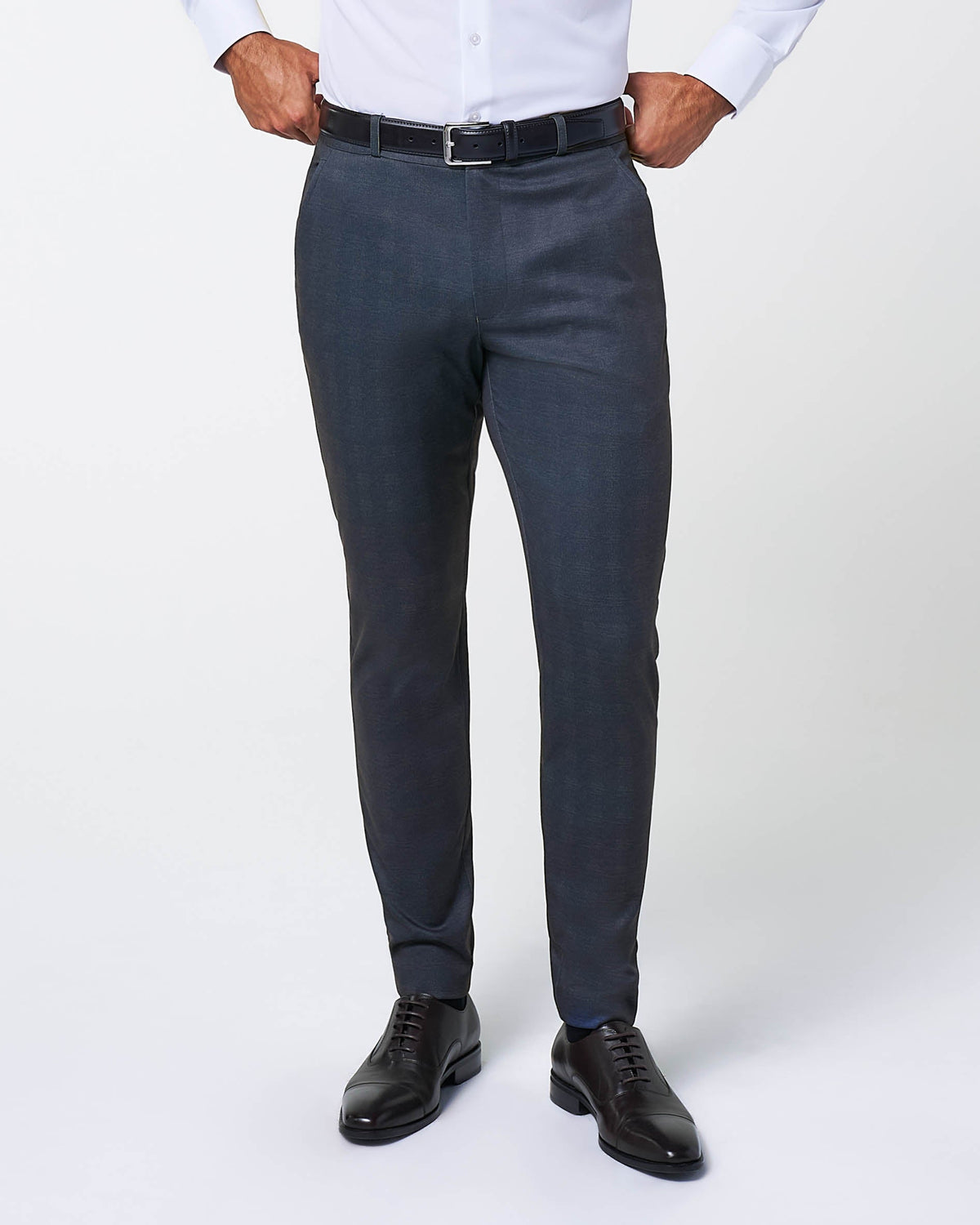 State & Liberty - Athletic Fit Stretch Suit - Midnight Navy Plaid