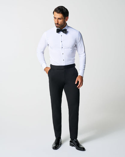 State & Liberty - Athletic Fit Stretch Flat Front Tuxedo Pants - Black