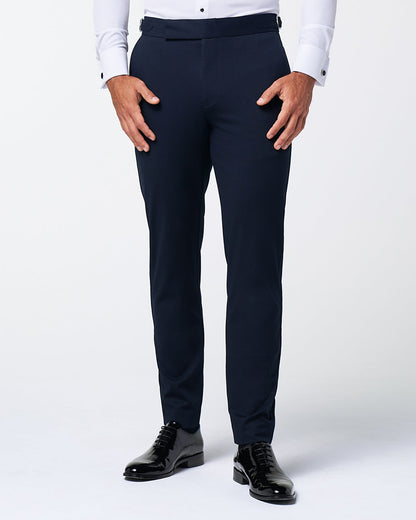 State & Liberty - Athletic Fit Stretch Flat Front Tuxedo Pants - Navy