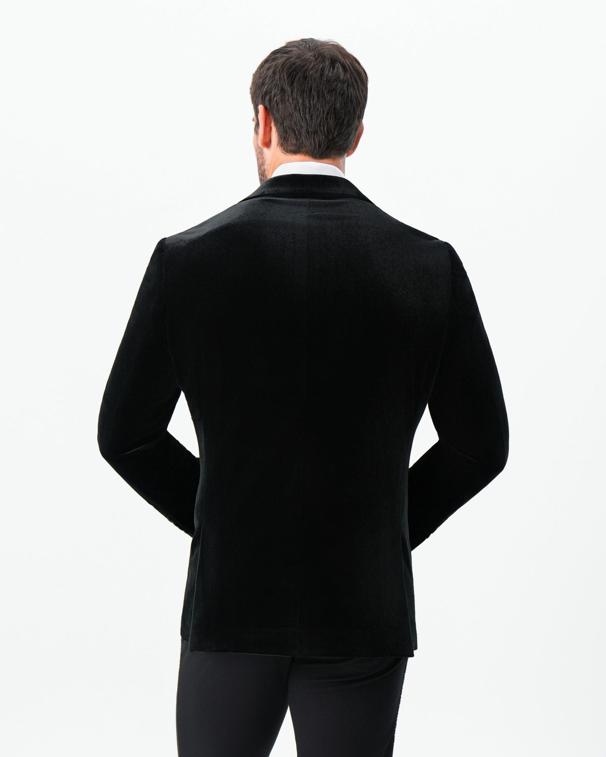 State & Liberty - Tuxedo Jacket - Black Velvet with Peak Lapel