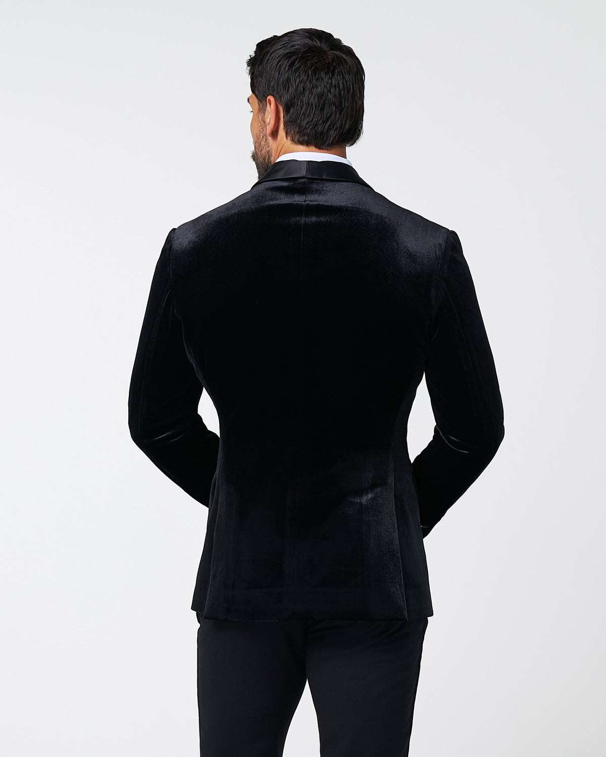 State & Liberty - Athletic Fit Stretch Tuxedo Jacket - Black Velvet