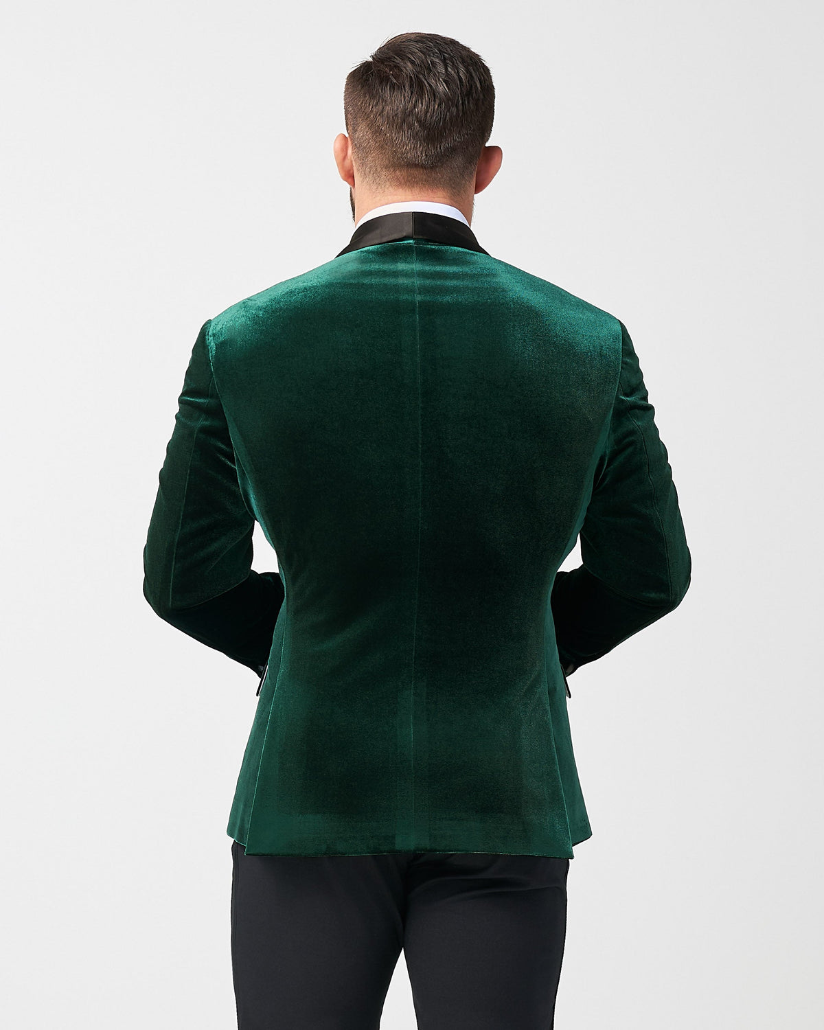 State & Liberty - Athletic Fit Stretch Tuxedo Jacket - Green Velvet