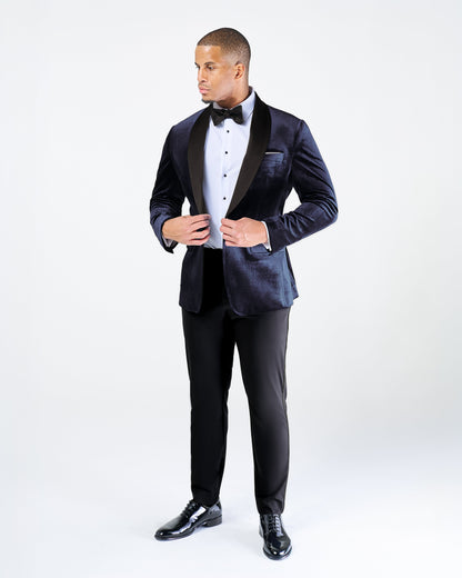 State & Liberty - Athletic Fit Stretch Tuxedo Jacket - Navy Velvet