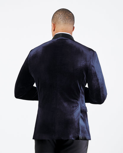 State & Liberty - Athletic Fit Stretch Tuxedo Jacket - Navy Velvet