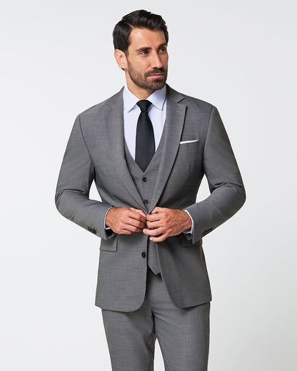 State & Liberty - Athletic Fit Stretch Blazer - Heathered Grey
