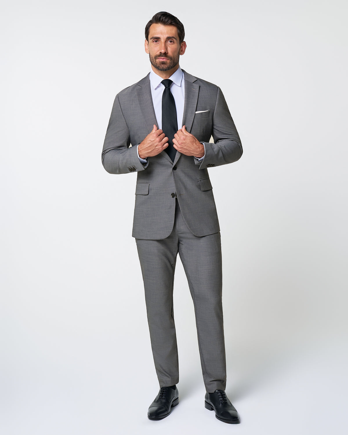 State & Liberty - Athletic Fit Stretch Blazer - Heathered Grey