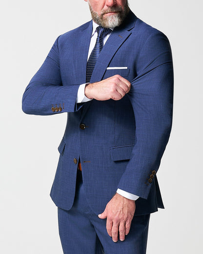 State & Liberty - Athletic Fit Stretch Blazer - Heathered Navy